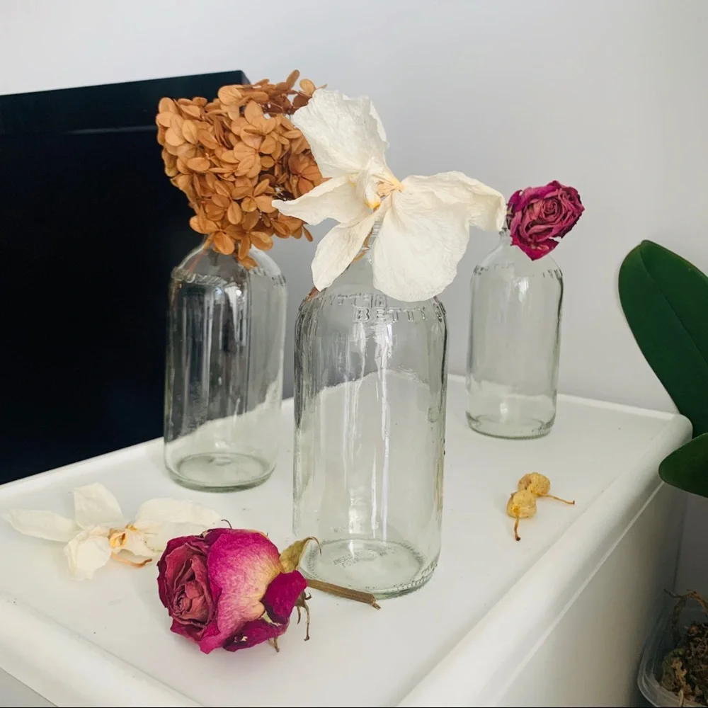 3pcs Vintage Bar Buzz Decor Glass Jars